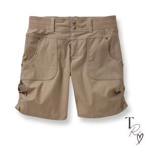Athleta Shasta Quick Dry Utility Hiking Shorts in Tan Size 8